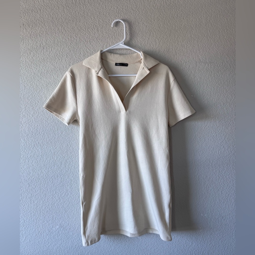 Zara Women’s Cream Polo Dress
